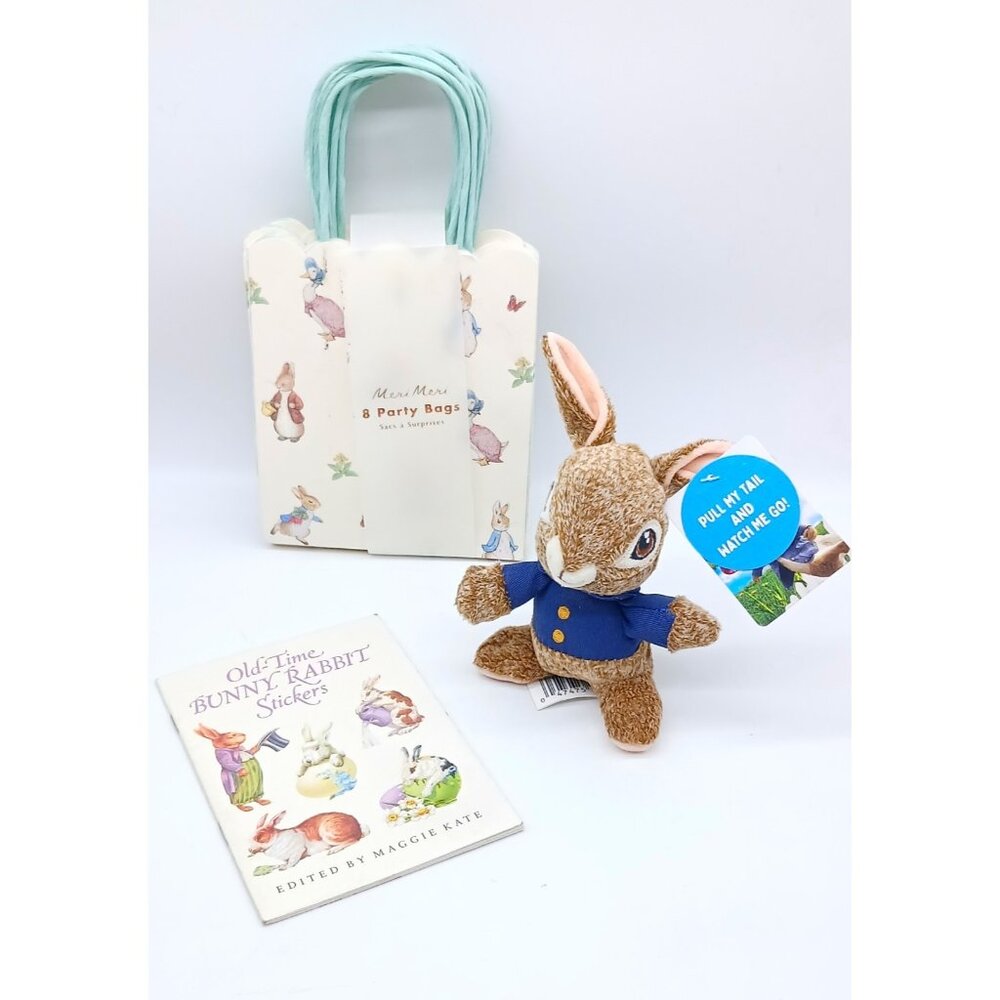 Peter Rabbit Movie Plush 5" Pull My Tail I Move Party Bags Bunny Stickers Easter